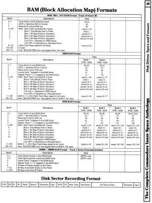 [9601283 Disk Drives Section: Block Availability Map Formats, Sector Recording Format]
